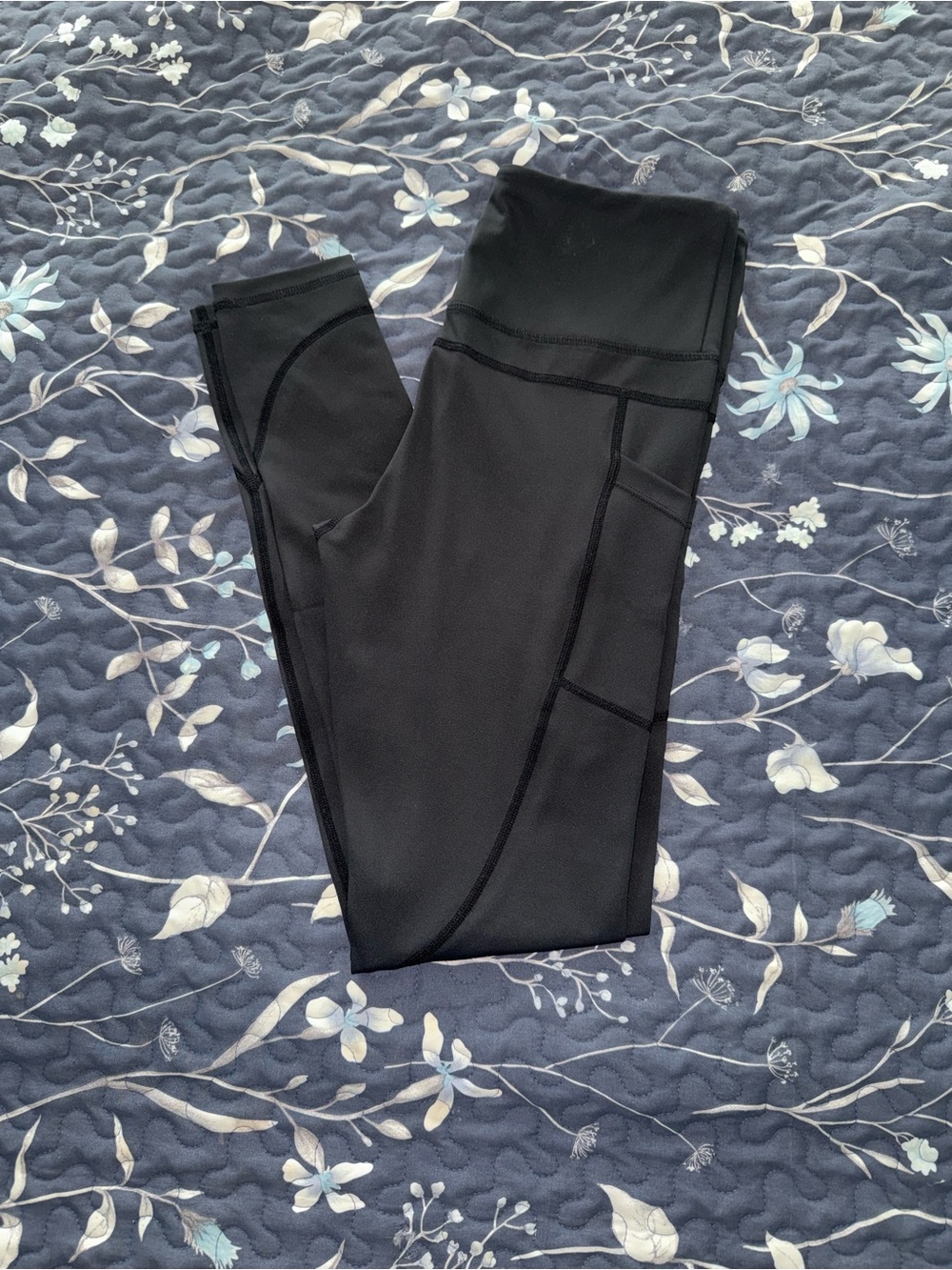 ZYIA Black High-Waisted Leggings with Side Pocket